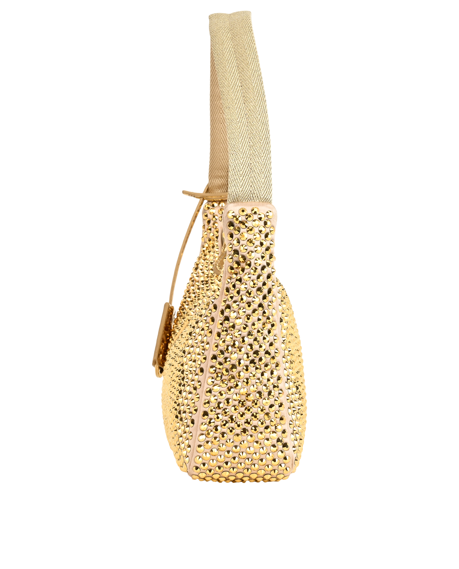 Small Re-Edition 2000, &pound;1,100, Handbags, Gold, Satin, Bottom view